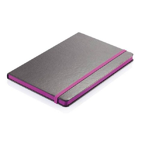 Carnet personnalisé A5 noir couverture rigide contrasté