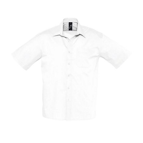  Chemise homme popeline manches courtes