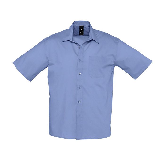  Chemise homme popeline manches courtes