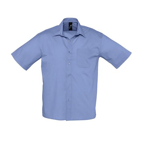  Chemise homme popeline manches courtes