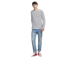 Tee-shirt manches longues rayé homme