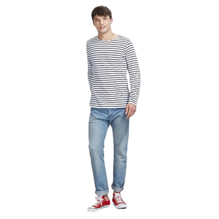  Tee-shirt manches longues rayé homme