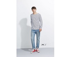 Tee-shirt manches longues rayé homme