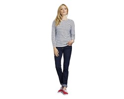 Tee-shirt manches longues rayé femme