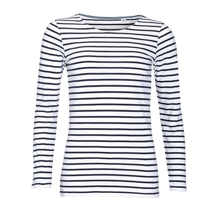  Tee-shirt manches longues rayé femme