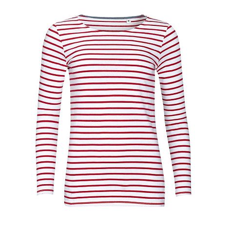  Tee-shirt manches longues rayé femme