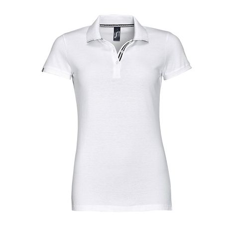 Polo col rayé femme