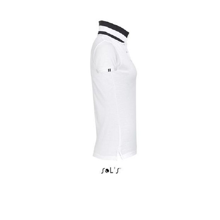  Polo col rayé femme