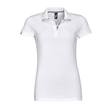 Polo col rayé femme