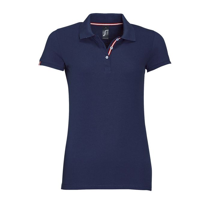  Polo col rayé femme