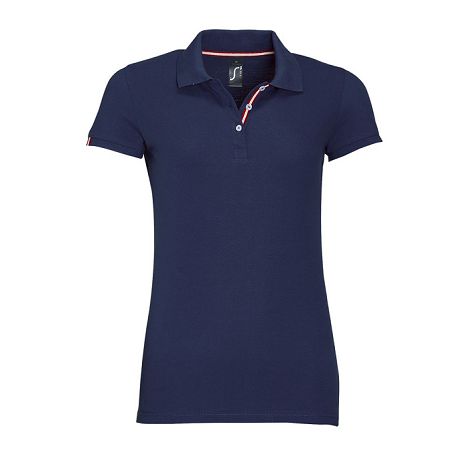 Polo col rayé femme
