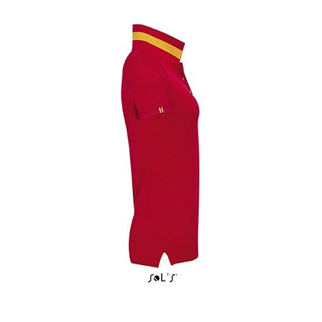 Polo col rayé femme