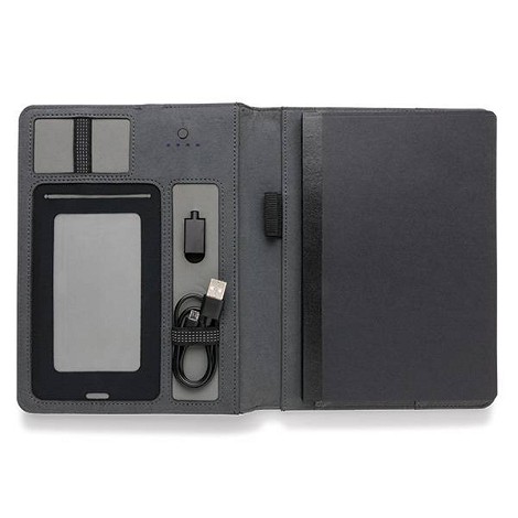 Porte carnet de notes avec Powerbank