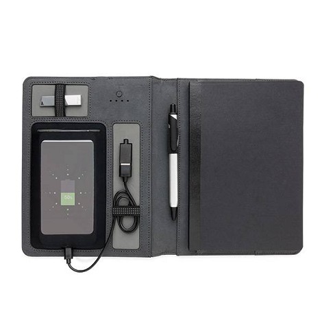 Porte carnet de notes avec Powerbank