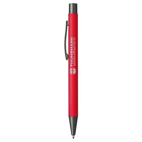 Stylo en aluminium avec un touché gomme