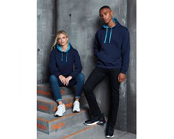 Sweatshirt contrasté à capuche