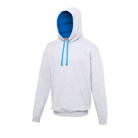  Sweatshirt contrasté à capuche