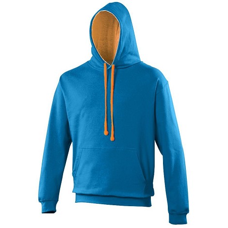  Sweatshirt contrasté à capuche