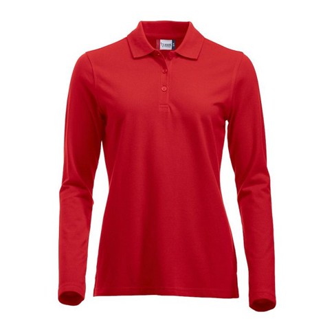 Polo piqué femme manches longues