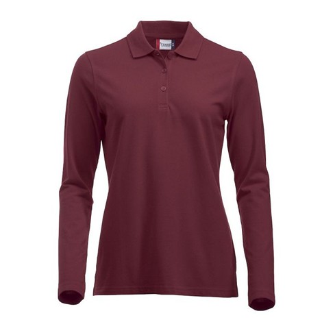 Polo piqué femme manches longues