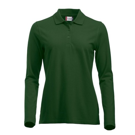 Polo piqué femme manches longues