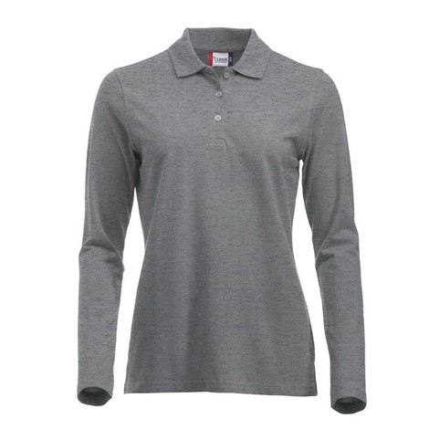 Polo piqué femme manches longues