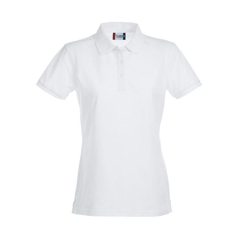 Polo féminin manches courtes blanc