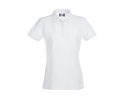 Polo féminin manches courtes blanc