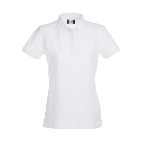 Polo féminin manches courtes blanc