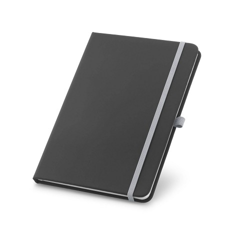 Carnet publicitaire A5 noir couverture rigide contrasté