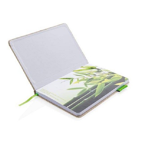 Carnet A5 en jute et coton