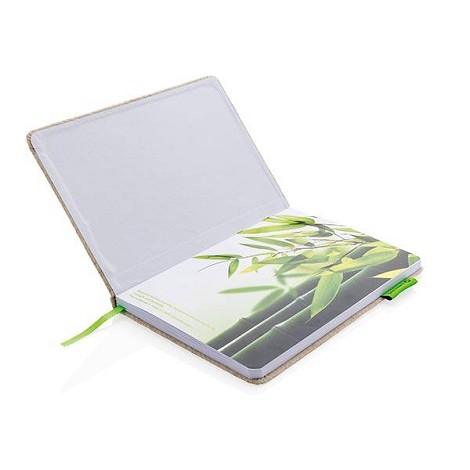 Carnet A5 en jute et coton