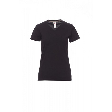 Tee-shirt coloré col V femme