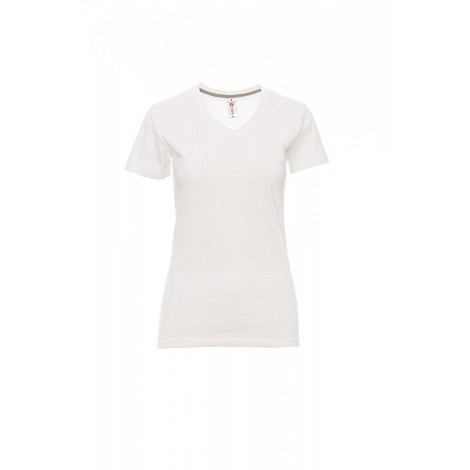 Tee-shirt coloré col V femme