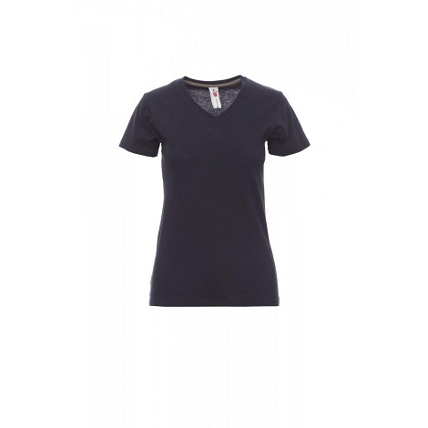 Tee-shirt coloré col V femme