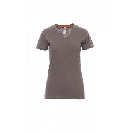 Tee-shirt coloré col V femme