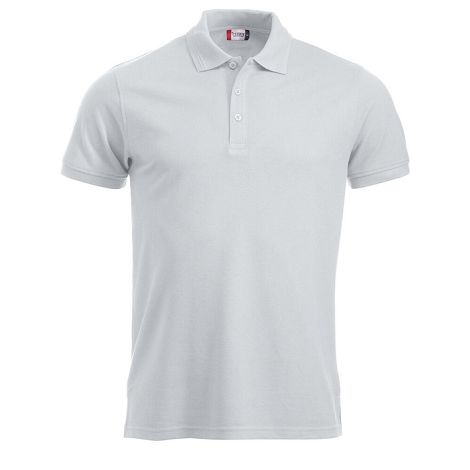 Polo en polycoton homme blanc