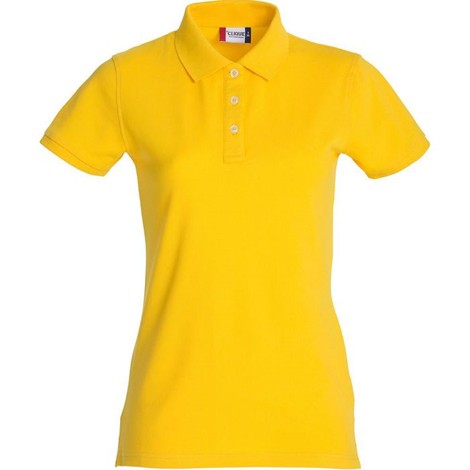 Polo féminin manches courtes couleur