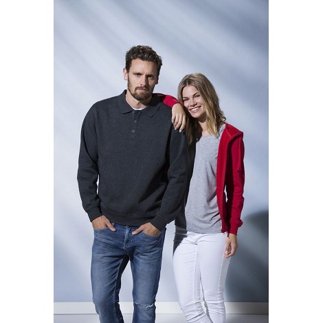 Sweatshirt polo unisexe