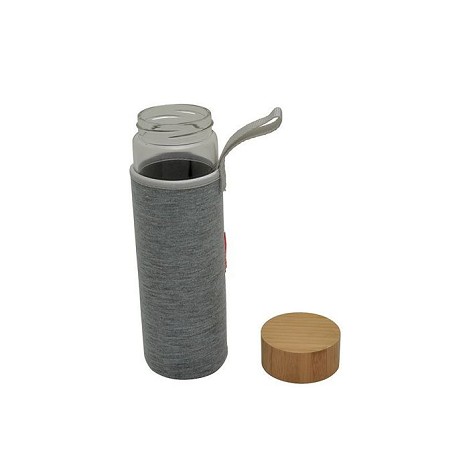 Bouteille en verre simple paroi housse néoprène