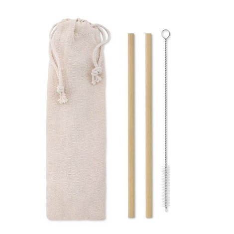Set de pailles en bambou
