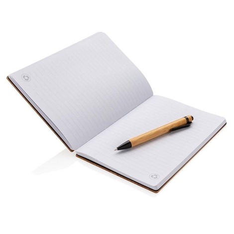 Carnet A5 et stylo en bambou