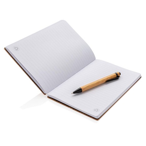 Carnet A5 et stylo en bambou