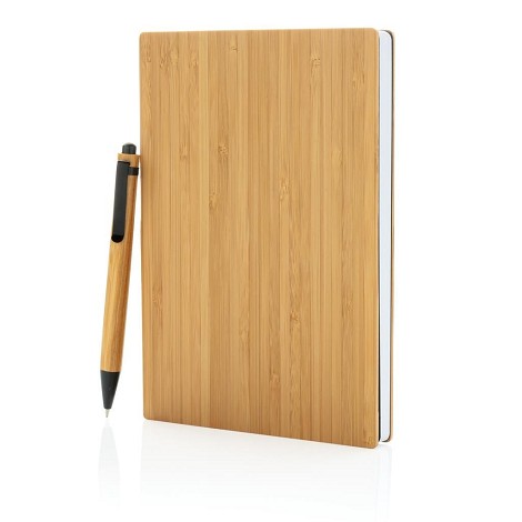Carnet A5 et stylo en bambou