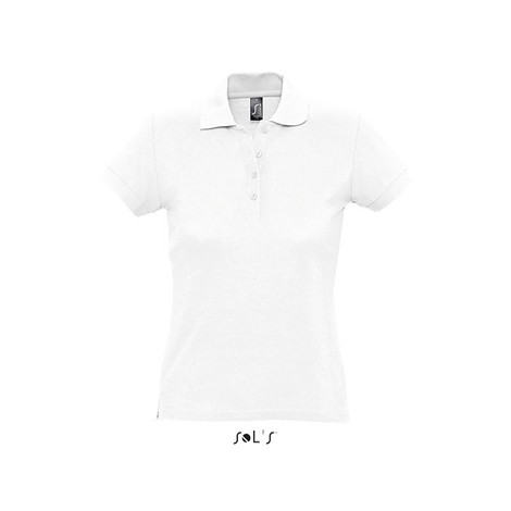 Polo blanc personnalisable femme