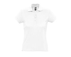 Polo blanc personnalisable femme