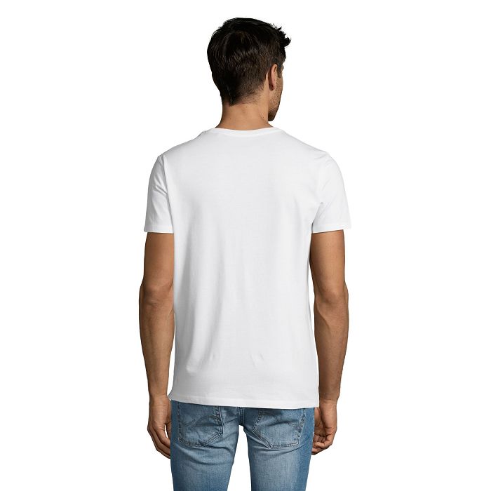  Tee-shirt personnalisable homme blanc coupe ajustée 145 g/m²