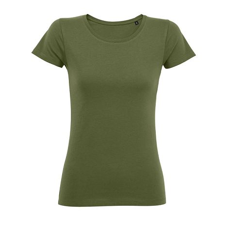 Tee-shirt personnalisé femme couleur coupe ajustée 155 g/m²