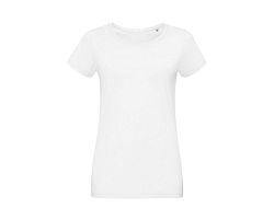 Tee-shirt personnalisé femme blanc coupe ajustée 155 g/m²