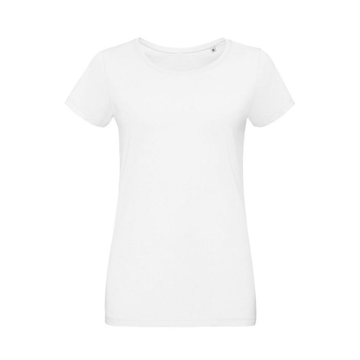  Tee-shirt personnalisé femme blanc coupe ajustée 155 g/m²